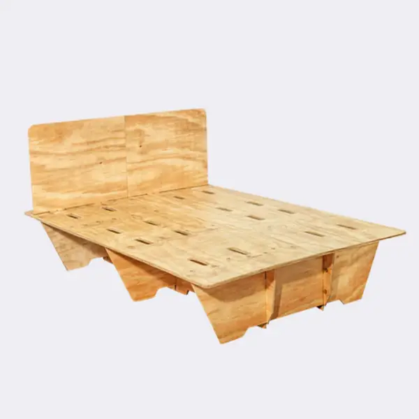 Base De Cama Madera Plana Nómada 2 Plazas